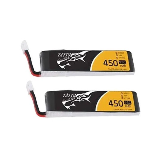 Wholesale Tattu 450mAh 3.8V HV 95C 1S1P Battery Pack With JST-PHR Plug for Tiny - Long Pack Small Drone MINI Drone
